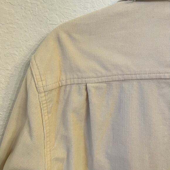 Onia Men's Corduroy Convertible Shirt Medium Swan Cream Button Up Casual - Picture 8 of 10